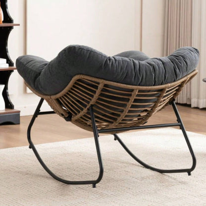 Rocking Chair, Chenille Upholstered Accent Chair, Modern Nursery Rocking Chair Living Room, Bedroom, Apartment