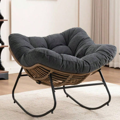 Rocking Chair, Chenille Upholstered Accent Chair, Modern Nursery Rocking Chair Living Room, Bedroom, Apartment