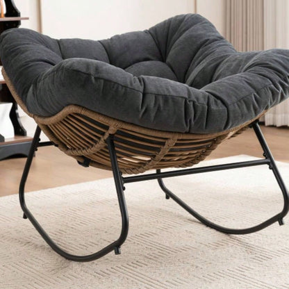 Rocking Chair, Chenille Upholstered Accent Chair, Modern Nursery Rocking Chair Living Room, Bedroom, Apartment