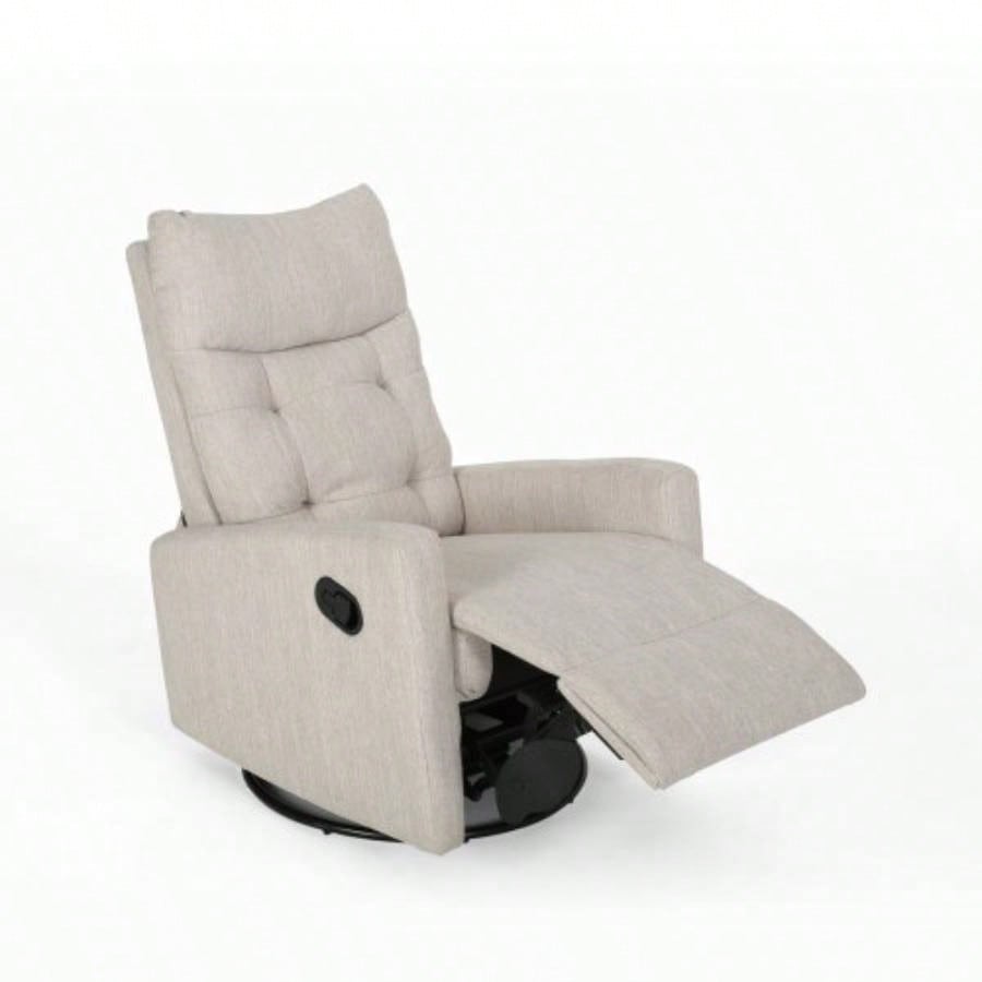 Recliner Chairs, Swivel Rocker Recliner Chair Adults, Glider Rocking Chair, Nursery Recliner Living Room, Reclining with Modern - Designed Armrests, Upholstered Fabric