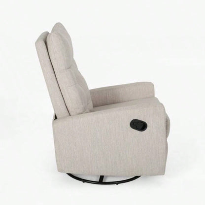 Recliner Chairs, Swivel Rocker Recliner Chair Adults, Glider Rocking Chair, Nursery Recliner Living Room, Reclining with Modern - Designed Armrests, Upholstered Fabric