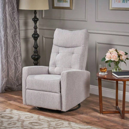 Recliner Chairs, Swivel Rocker Recliner Chair Adults, Glider Rocking Chair, Nursery Recliner Living Room, Reclining with Modern - Designed Armrests, Upholstered Fabric