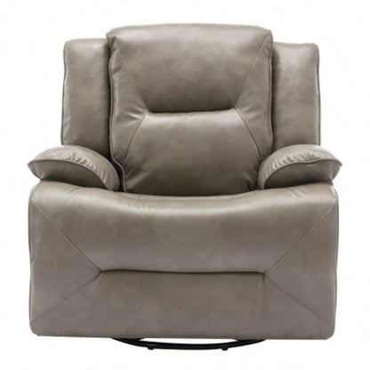 360 Swivel and Rocking Home Theater Recliner Manual Recliner Chair with a LED Light Strip Living Room, Bedroom,