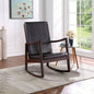 Raina Dark brown Synthenic Leather Espresso Rocking Chair