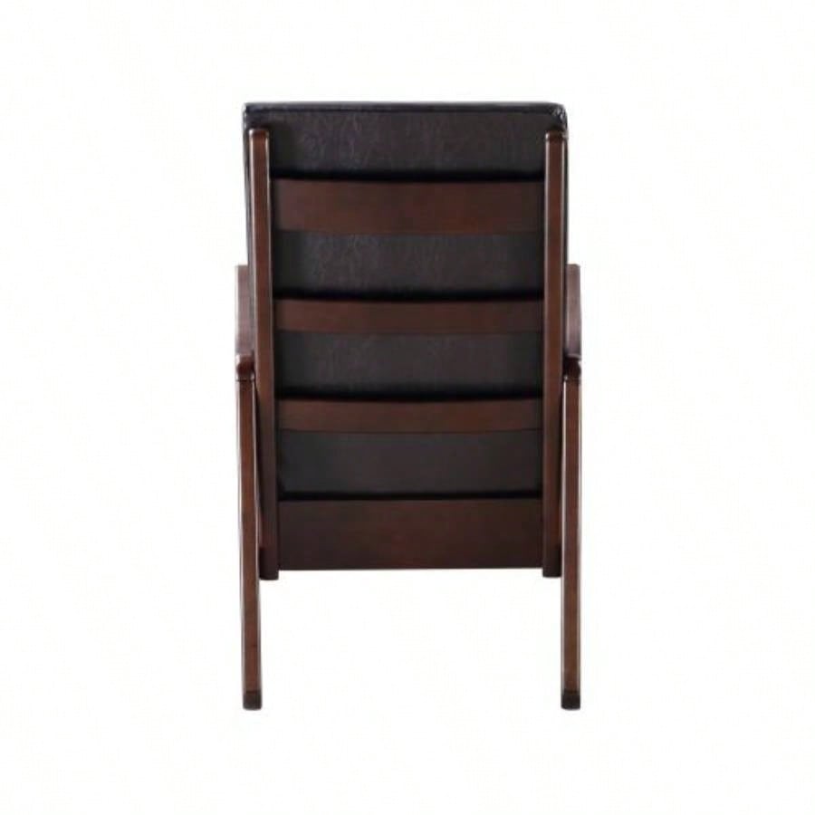 Raina Dark brown Synthenic Leather Espresso Rocking Chair