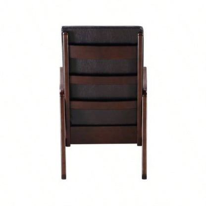 Raina Dark brown Synthenic Leather Espresso Rocking Chair