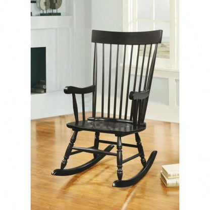 Raina Dark brown Synthenic Leather Espresso Rocking Chair