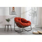 Outdoor Rattan Rocking Chair, Padded Cushion Rocker Recliner Chair Outdoor Front Porch, Living Room, Patio, Garden, Beige