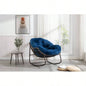 Outdoor Rattan Rocking Chair, Padded Cushion Rocker Recliner Chair Outdoor Front Porch, Living Room, Patio, Garden, Beige
