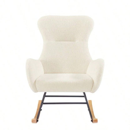 teddy fabric rocking chair