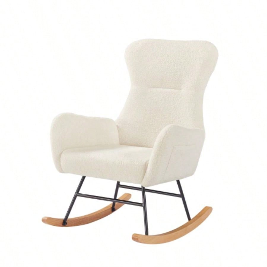 teddy fabric rocking chair