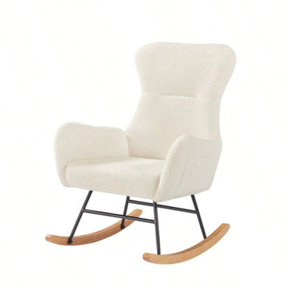 teddy fabric rocking chair