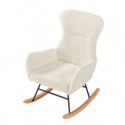 teddy fabric rocking chair