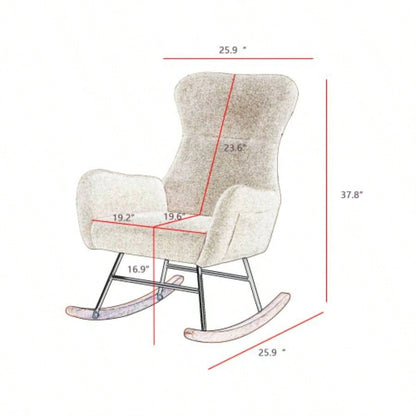 teddy fabric rocking chair