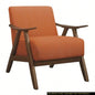 Modern Home Furniture 1pc Rocking Chair Gray Fabric Upholstered Dark Walnut Wood Cushion and Back