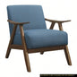 Modern Home Furniture 1pc Rocking Chair Gray Fabric Upholstered Dark Walnut Wood Cushion and Back