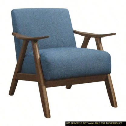 Modern Home Furniture 1pc Rocking Chair Gray Fabric Upholstered Dark Walnut Wood Cushion and Back