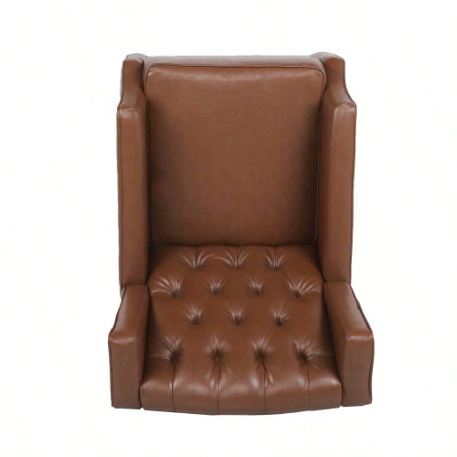 Rocking Chair Nursery, Rocker Chair with Wingback, Solid Wood Frame Armchair with Arm Nursery, Living Room, Bedroom