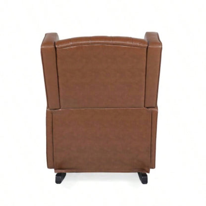 Rocking Chair Nursery, Rocker Chair with Wingback, Solid Wood Frame Armchair with Arm Nursery, Living Room, Bedroom