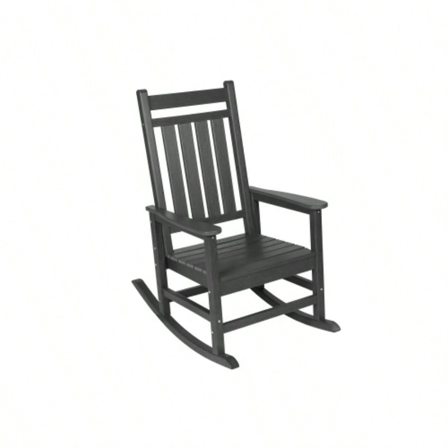 All Weather Rocking Chair Set with Side Table, 3 - Piece Rocking Chair Set with Wood - Texture, includes 2 Rocking Chairs and 1 Table
