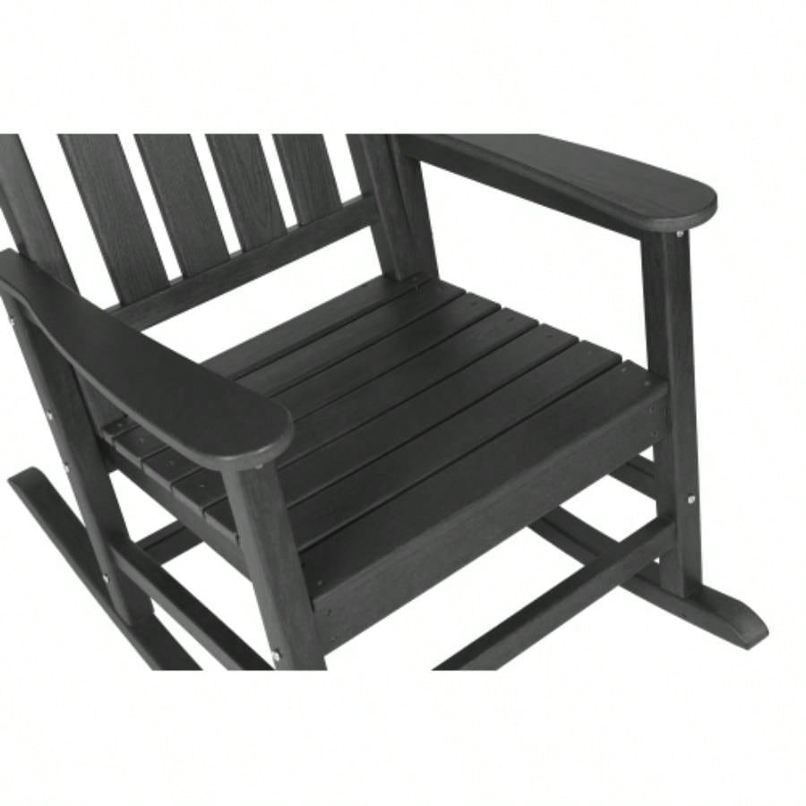All Weather Rocking Chair Set with Side Table, 3 - Piece Rocking Chair Set with Wood - Texture, includes 2 Rocking Chairs and 1 Table