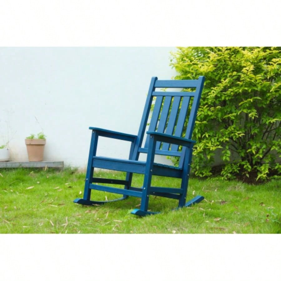 All Weather Rocking Chair Set with Side Table, 3 - Piece Rocking Chair Set with Wood - Texture, includes 2 Rocking Chairs and 1 Table