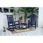 All Weather Rocking Chair Set with Side Table, 3 - Piece Rocking Chair Set with Wood - Texture, includes 2 Rocking Chairs and 1 Table