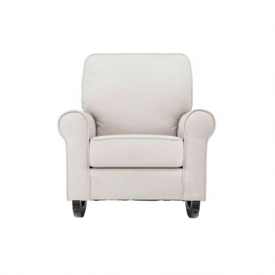 Elvin Beige Fabric Rocking Chair