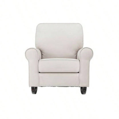 Elvin Beige Fabric Rocking Chair