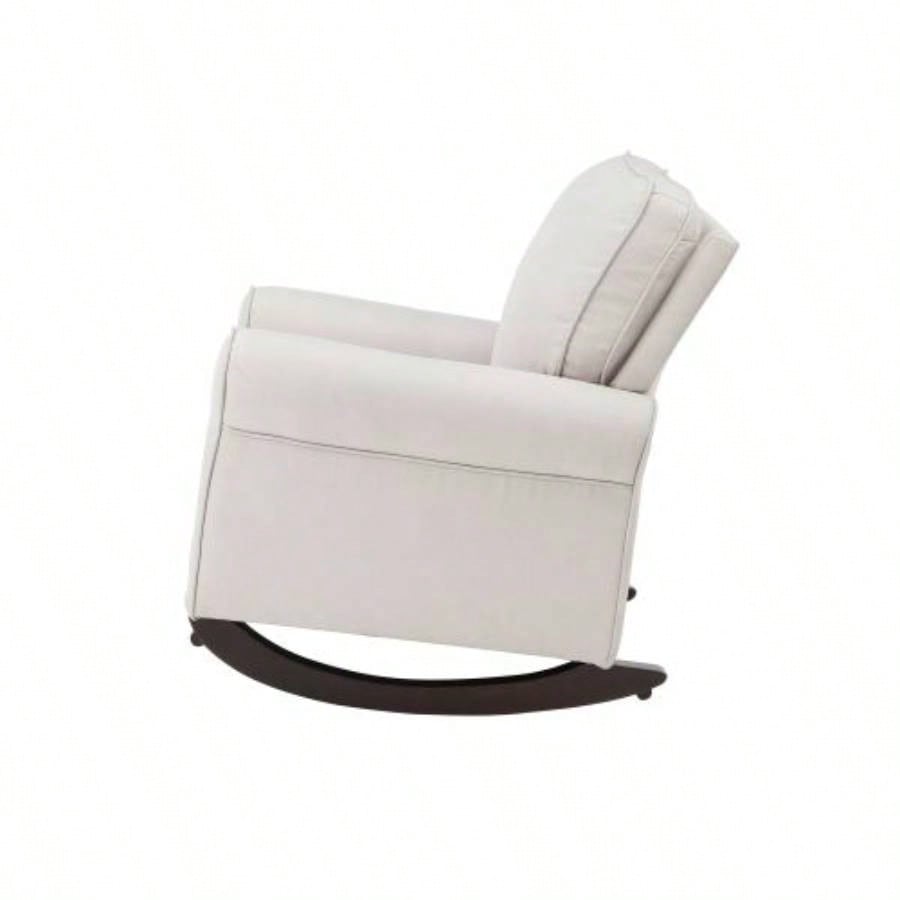 Elvin Beige Fabric Rocking Chair