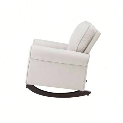 Elvin Beige Fabric Rocking Chair