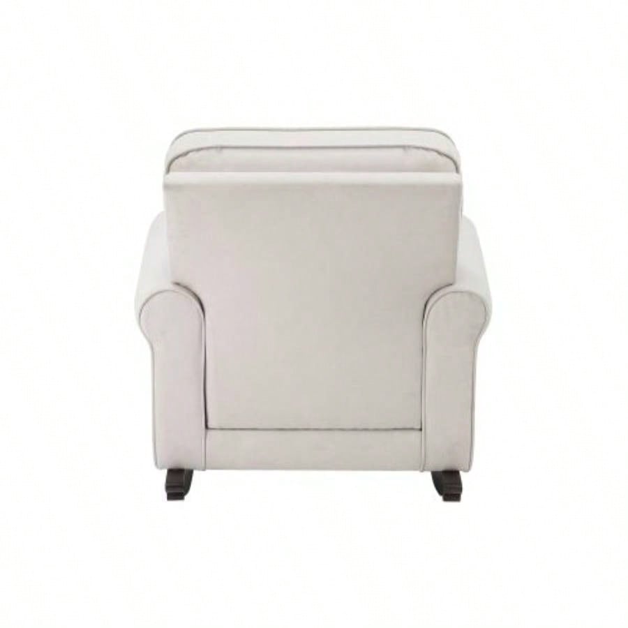 Elvin Beige Fabric Rocking Chair