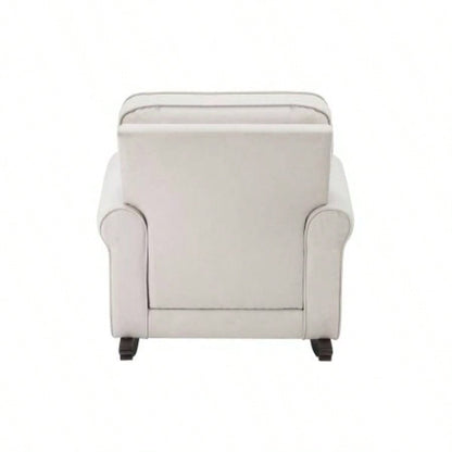 Elvin Beige Fabric Rocking Chair