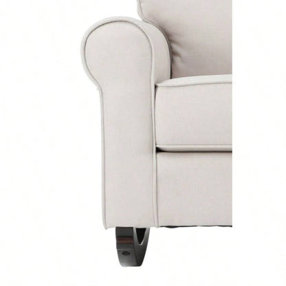 Elvin Beige Fabric Rocking Chair