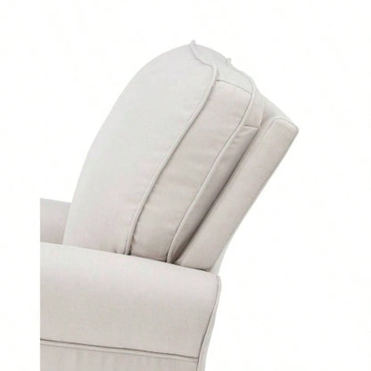 Elvin Beige Fabric Rocking Chair