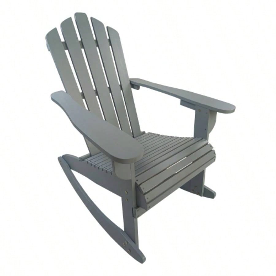 Reclining Wooden Outdoor Rocking Adirondack chair, walnut