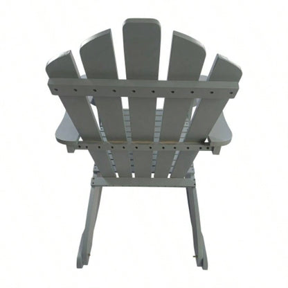 Reclining Wooden Outdoor Rocking Adirondack chair, walnut