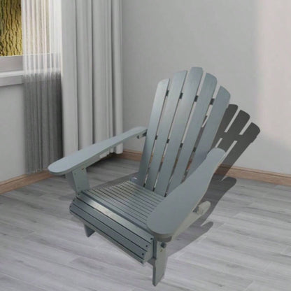 Reclining Wooden Outdoor Rocking Adirondack chair, walnut