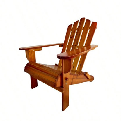 Reclining Wooden Outdoor Rocking Adirondack chair, walnut