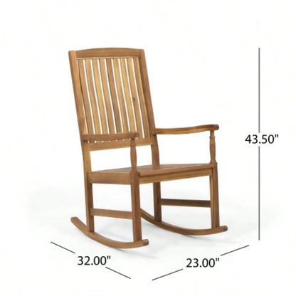 ARCADIA ROCKING CHAIR OUTDOOR, ACACIA WOOD, Natural
