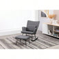 Rocking Chair, Glider Chair, Rocking Accent Chair with Lumbar Pillow and Ottoman Nursery/Living Room/Bedroom