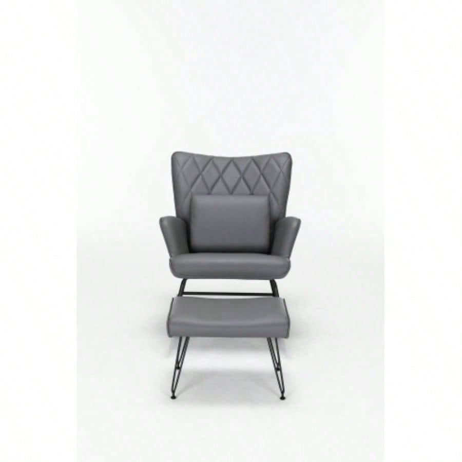 Rocking Chair, Glider Chair, Rocking Accent Chair with Lumbar Pillow and Ottoman Nursery/Living Room/Bedroom