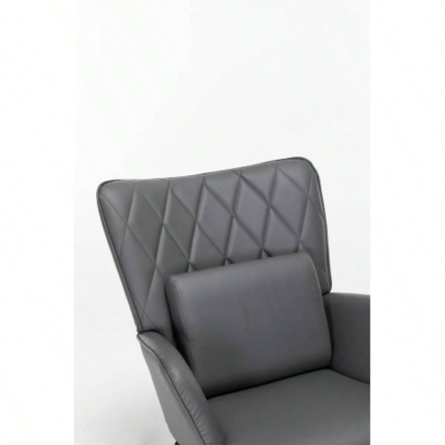 Rocking Chair, Glider Chair, Rocking Accent Chair with Lumbar Pillow and Ottoman Nursery/Living Room/Bedroom