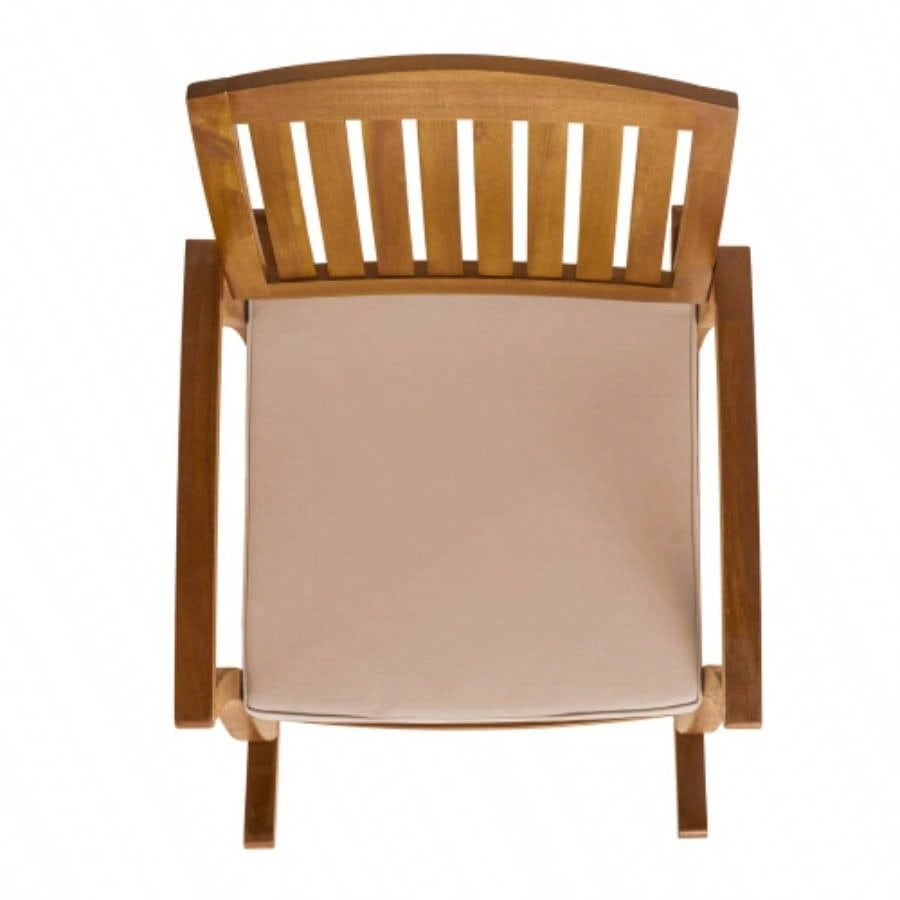 Acacia Wood Patio Outdoor Rocking Chair with cushions Garden, Lawn, Backyard, Pool,
