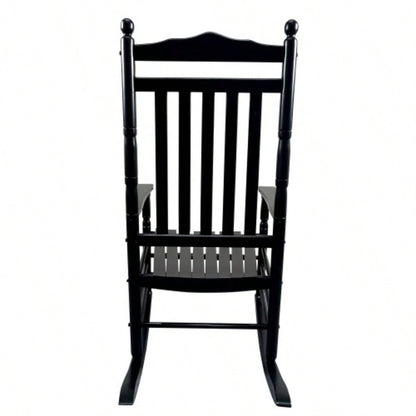 BALCONY PORCH ADULT ROCKING CHAIR - BLACK