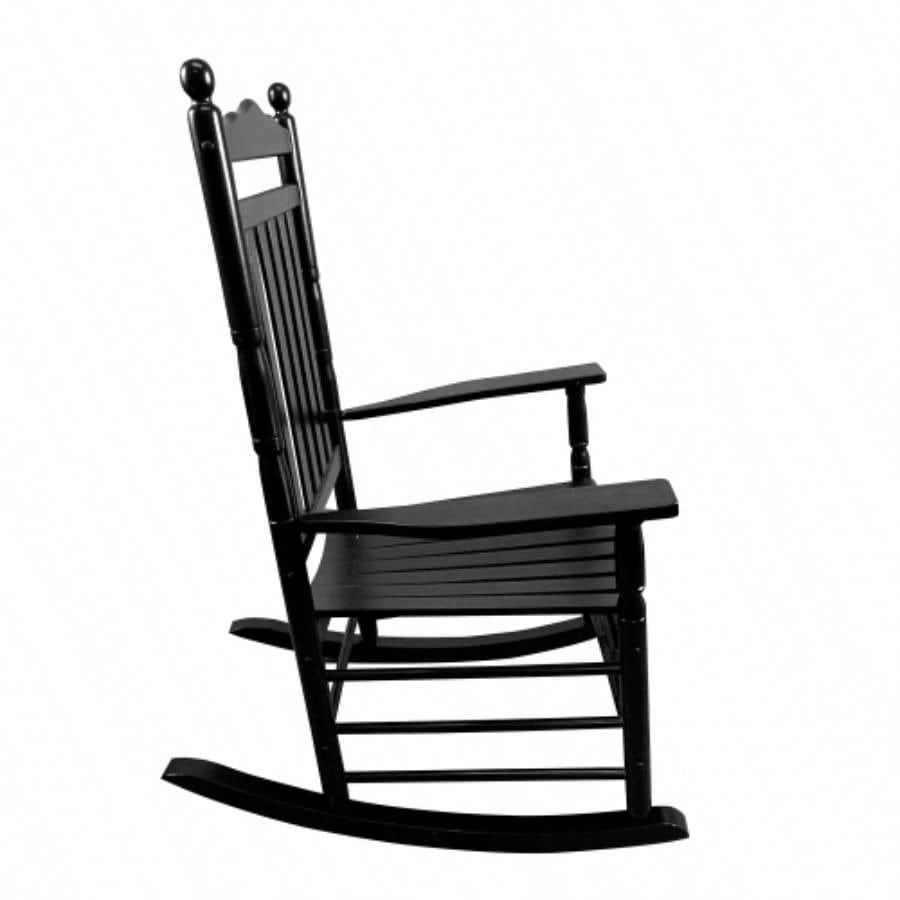 BALCONY PORCH ADULT ROCKING CHAIR - BLACK