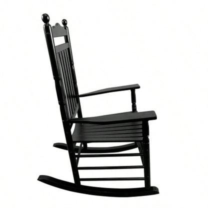 BALCONY PORCH ADULT ROCKING CHAIR - BLACK