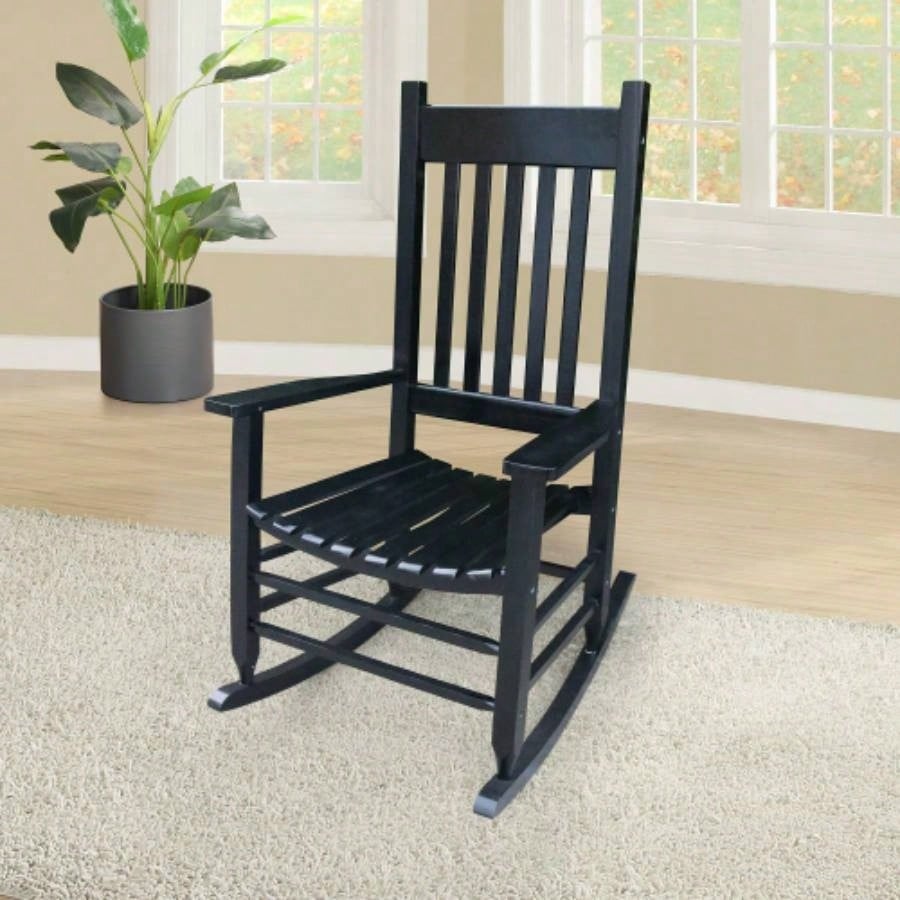 BALCONY PORCH ADULT ROCKING CHAIR - BLACK
