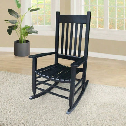 BALCONY PORCH ADULT ROCKING CHAIR - BLACK