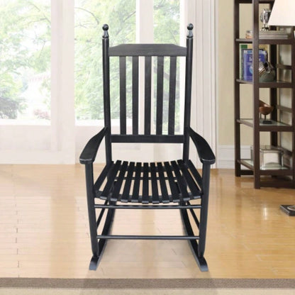 BALCONY PORCH ADULT ROCKING CHAIR - BLACK